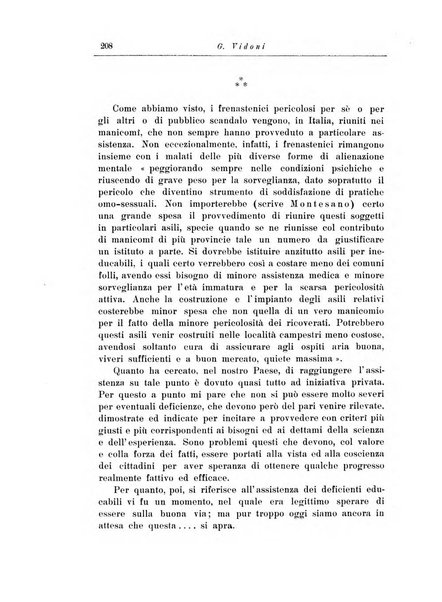 Note e riviste di psichiatria Manicomio provinciale di Pesaro