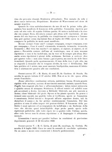 Note e riviste di psichiatria Manicomio provinciale di Pesaro