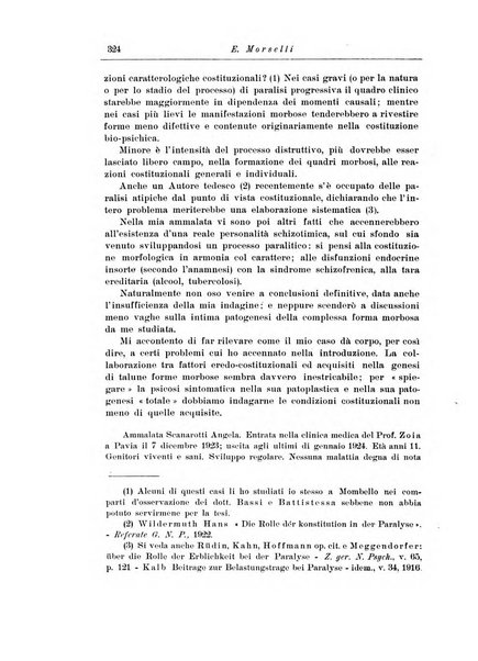 Note e riviste di psichiatria Manicomio provinciale di Pesaro