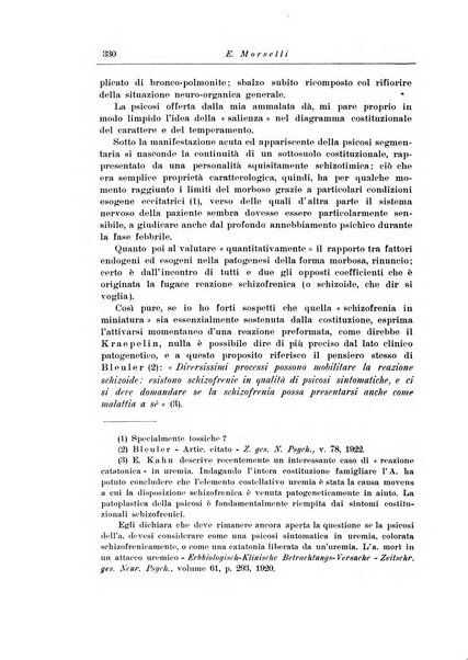 Note e riviste di psichiatria Manicomio provinciale di Pesaro