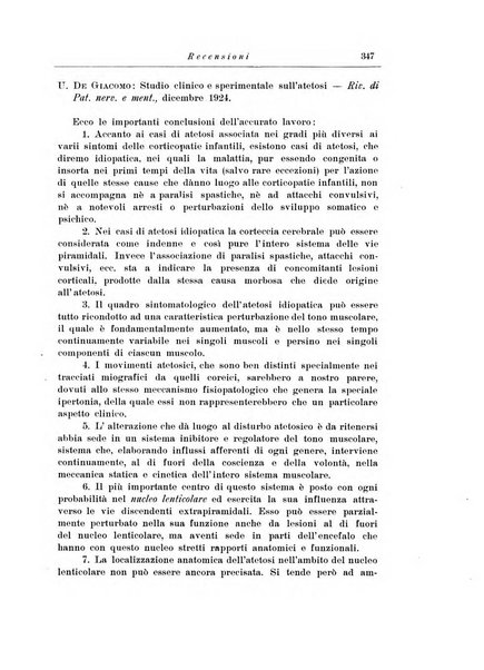 Note e riviste di psichiatria Manicomio provinciale di Pesaro