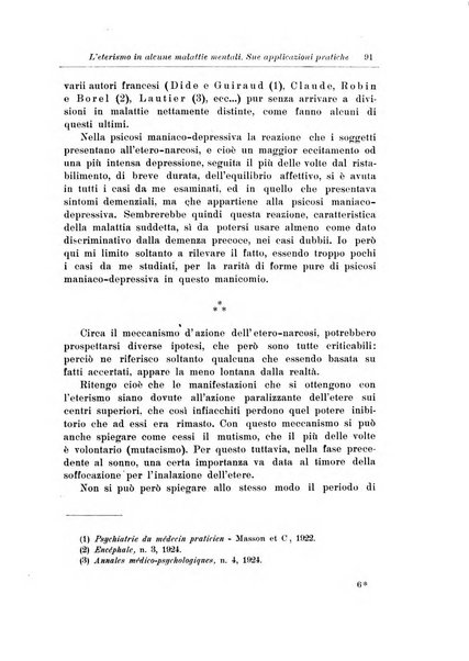 Note e riviste di psichiatria Manicomio provinciale di Pesaro