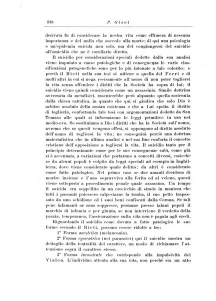 Note e riviste di psichiatria Manicomio provinciale di Pesaro