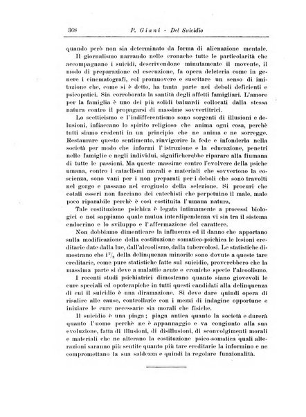 Note e riviste di psichiatria Manicomio provinciale di Pesaro