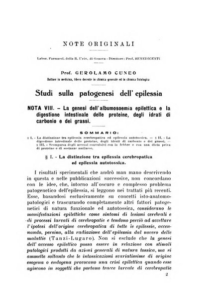 Note e riviste di psichiatria Manicomio provinciale di Pesaro