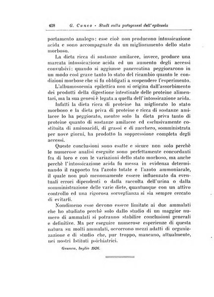 Note e riviste di psichiatria Manicomio provinciale di Pesaro