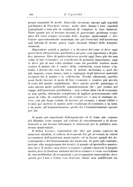 Note e riviste di psichiatria Manicomio provinciale di Pesaro