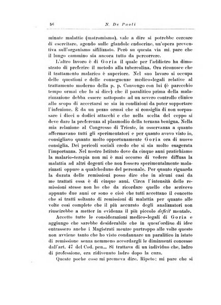 Note e riviste di psichiatria Manicomio provinciale di Pesaro