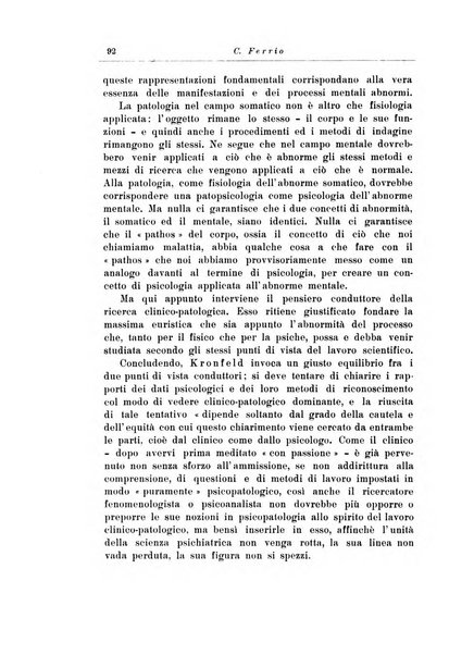 Note e riviste di psichiatria Manicomio provinciale di Pesaro