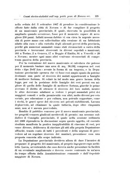 Note e riviste di psichiatria Manicomio provinciale di Pesaro