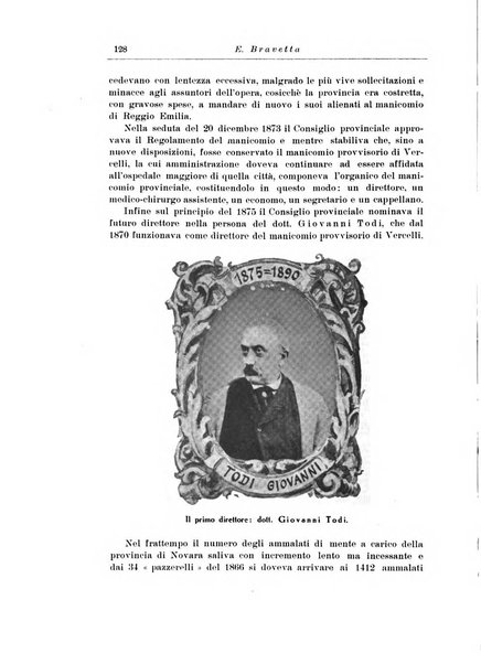 Note e riviste di psichiatria Manicomio provinciale di Pesaro