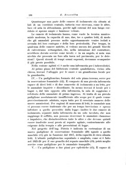 Note e riviste di psichiatria Manicomio provinciale di Pesaro