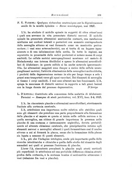 Note e riviste di psichiatria Manicomio provinciale di Pesaro