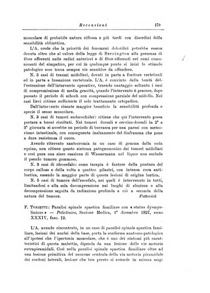 Note e riviste di psichiatria Manicomio provinciale di Pesaro