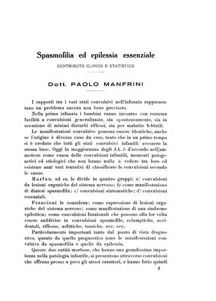 Note e riviste di psichiatria Manicomio provinciale di Pesaro