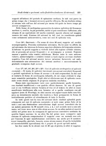 Note e riviste di psichiatria Manicomio provinciale di Pesaro