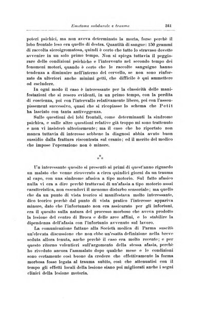 Note e riviste di psichiatria Manicomio provinciale di Pesaro