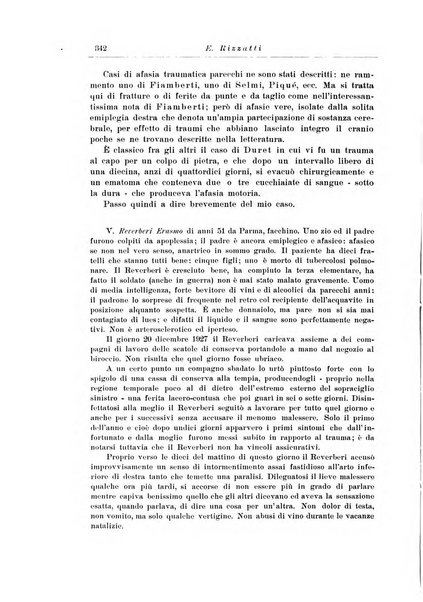 Note e riviste di psichiatria Manicomio provinciale di Pesaro