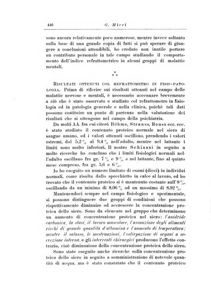 Note e riviste di psichiatria Manicomio provinciale di Pesaro