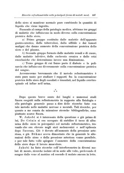 Note e riviste di psichiatria Manicomio provinciale di Pesaro