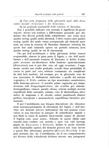 Note e riviste di psichiatria Manicomio provinciale di Pesaro