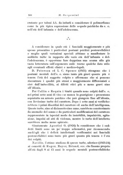 Note e riviste di psichiatria Manicomio provinciale di Pesaro