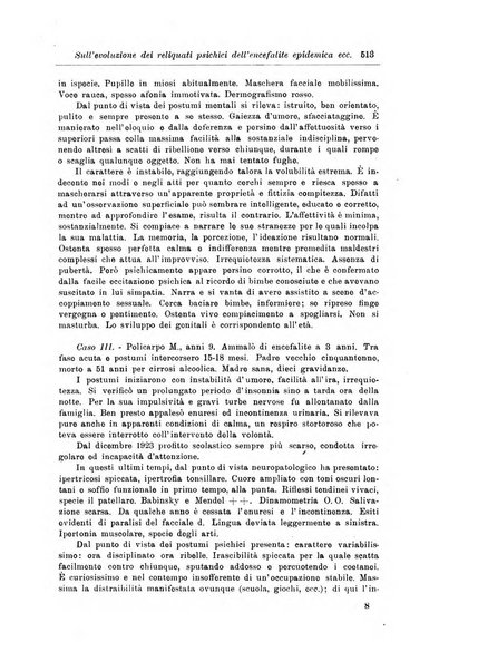 Note e riviste di psichiatria Manicomio provinciale di Pesaro