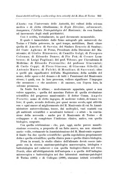 Note e riviste di psichiatria Manicomio provinciale di Pesaro