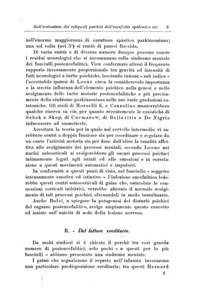 Note e riviste di psichiatria Manicomio provinciale di Pesaro