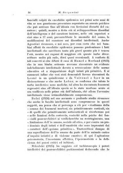 Note e riviste di psichiatria Manicomio provinciale di Pesaro