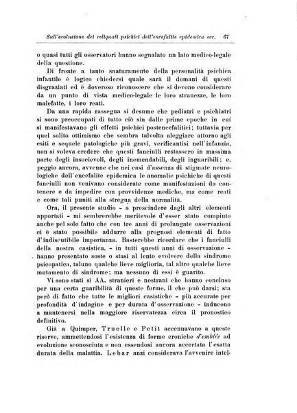 Note e riviste di psichiatria Manicomio provinciale di Pesaro