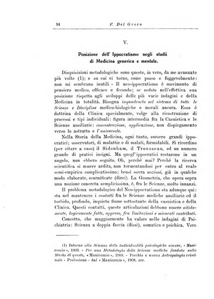 Note e riviste di psichiatria Manicomio provinciale di Pesaro