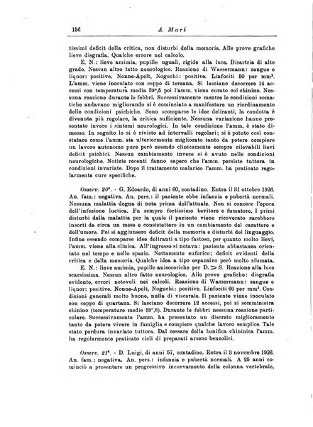 Note e riviste di psichiatria Manicomio provinciale di Pesaro