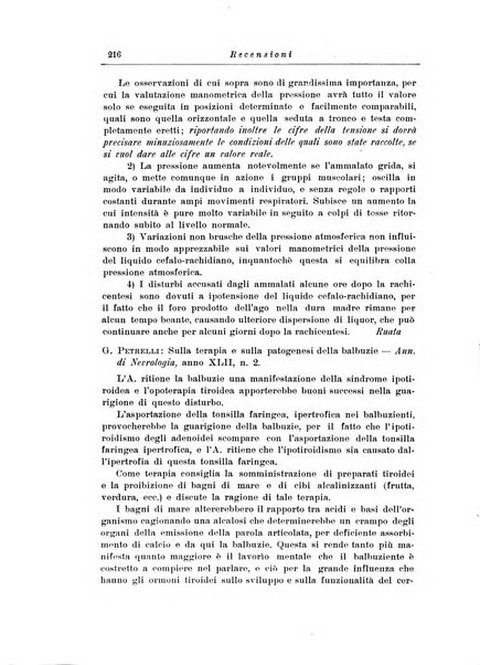 Note e riviste di psichiatria Manicomio provinciale di Pesaro