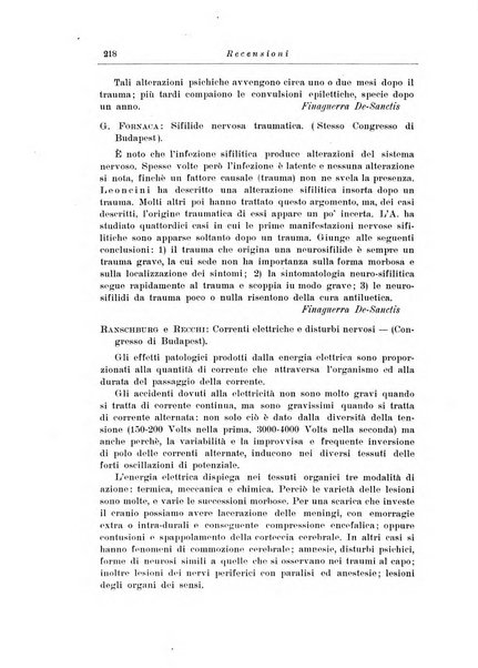 Note e riviste di psichiatria Manicomio provinciale di Pesaro