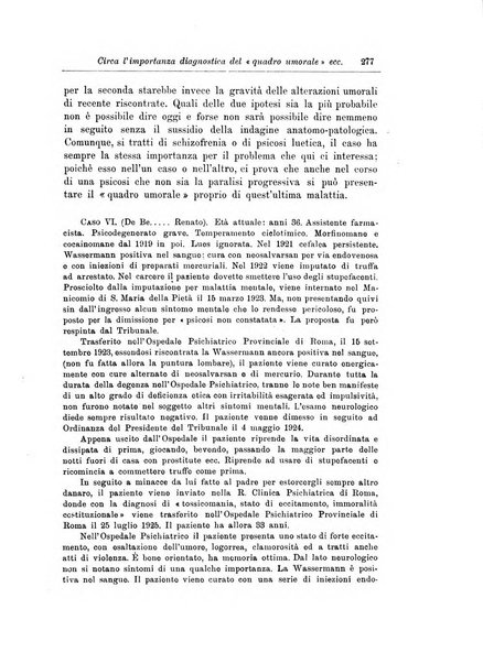 Note e riviste di psichiatria Manicomio provinciale di Pesaro