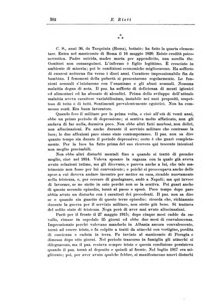 Note e riviste di psichiatria Manicomio provinciale di Pesaro