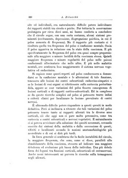 Note e riviste di psichiatria Manicomio provinciale di Pesaro