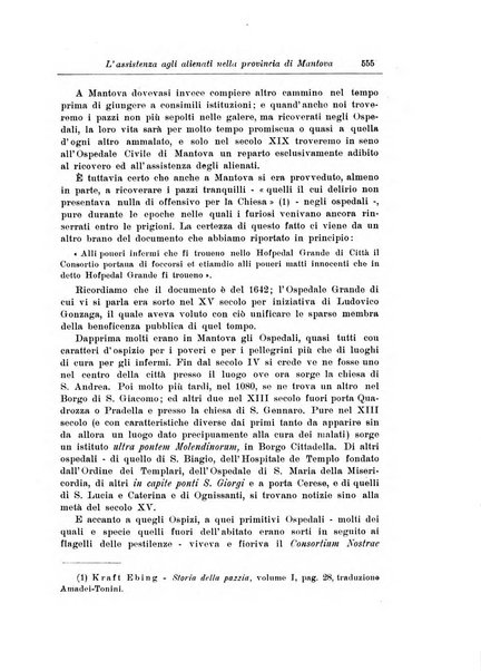 Note e riviste di psichiatria Manicomio provinciale di Pesaro