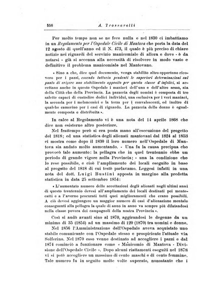 Note e riviste di psichiatria Manicomio provinciale di Pesaro