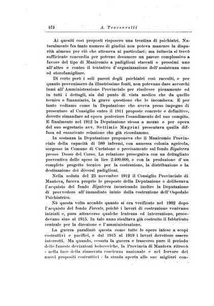 Note e riviste di psichiatria Manicomio provinciale di Pesaro