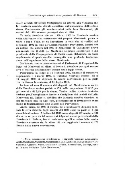 Note e riviste di psichiatria Manicomio provinciale di Pesaro