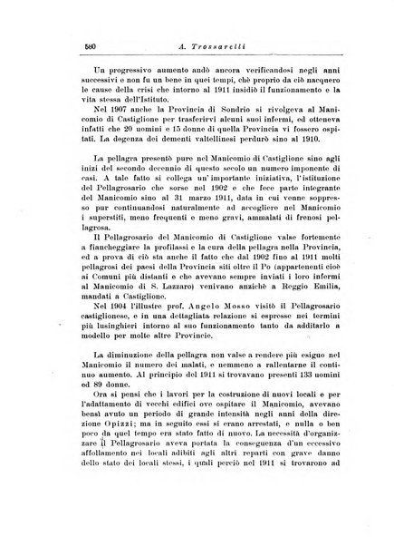 Note e riviste di psichiatria Manicomio provinciale di Pesaro