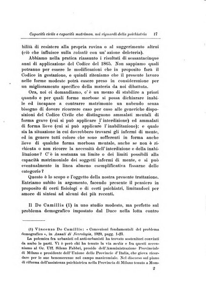 Note e riviste di psichiatria Manicomio provinciale di Pesaro