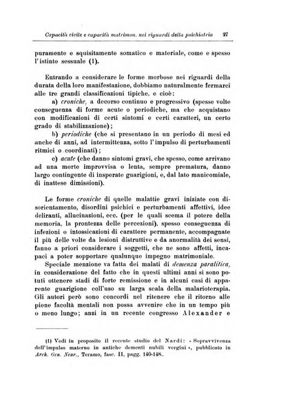 Note e riviste di psichiatria Manicomio provinciale di Pesaro