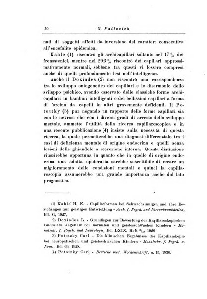 Note e riviste di psichiatria Manicomio provinciale di Pesaro