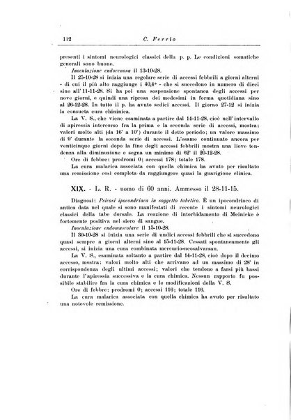 Note e riviste di psichiatria Manicomio provinciale di Pesaro