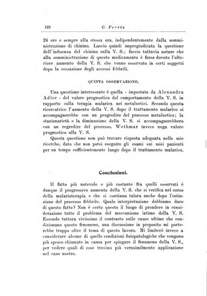 Note e riviste di psichiatria Manicomio provinciale di Pesaro