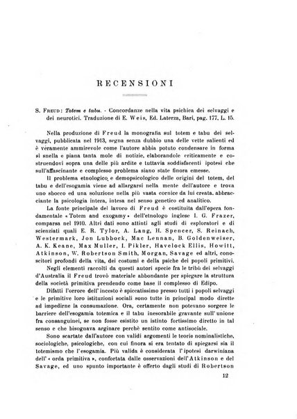 Note e riviste di psichiatria Manicomio provinciale di Pesaro