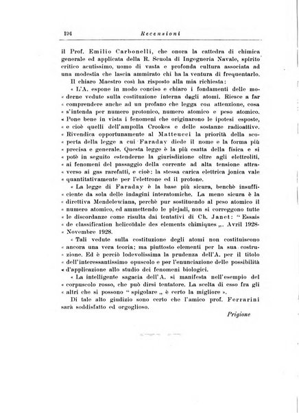 Note e riviste di psichiatria Manicomio provinciale di Pesaro